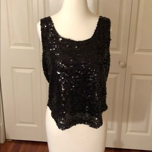 Forever 21 Black Sequined Top